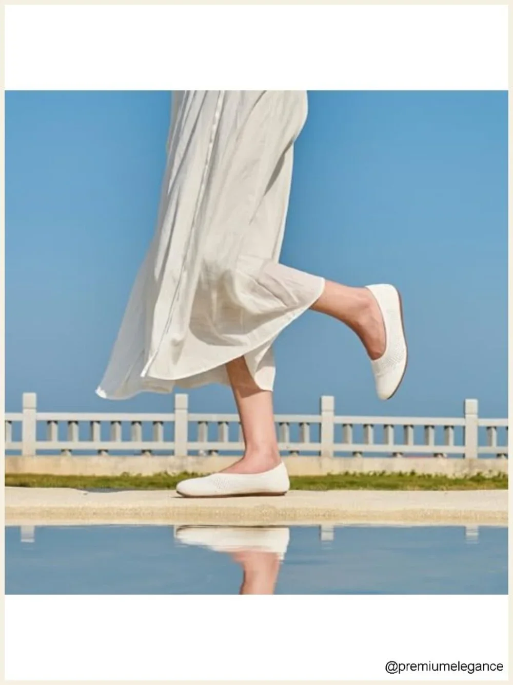 Knit Ballet Flat Shoes, Round Toe Slip On Walking Flats, Lightweight Travel